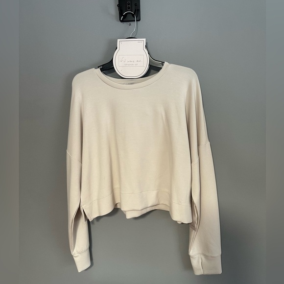 if it were me Other - If It Were Me Cream Long Sleeve Half Sweatshirt & Shorts